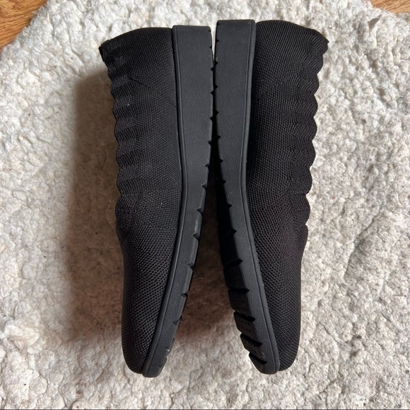 Sketchers: Solid Black Cleo Flex Wedge Wide Fit Memory Foam Slip On Size 9 Wide - Picture 4 of 9